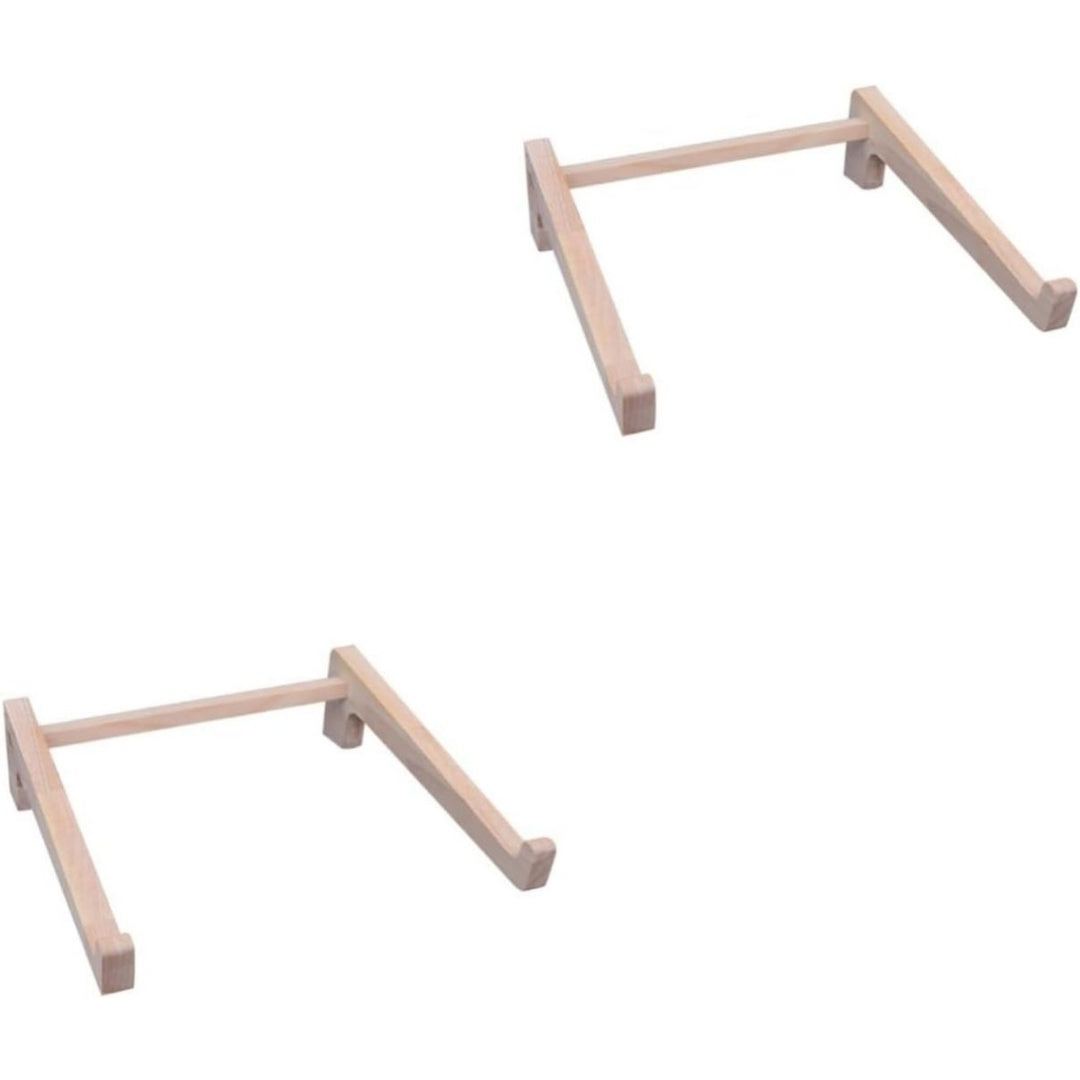 Elegantes Laptopstaender fuer Reisen aus Holz